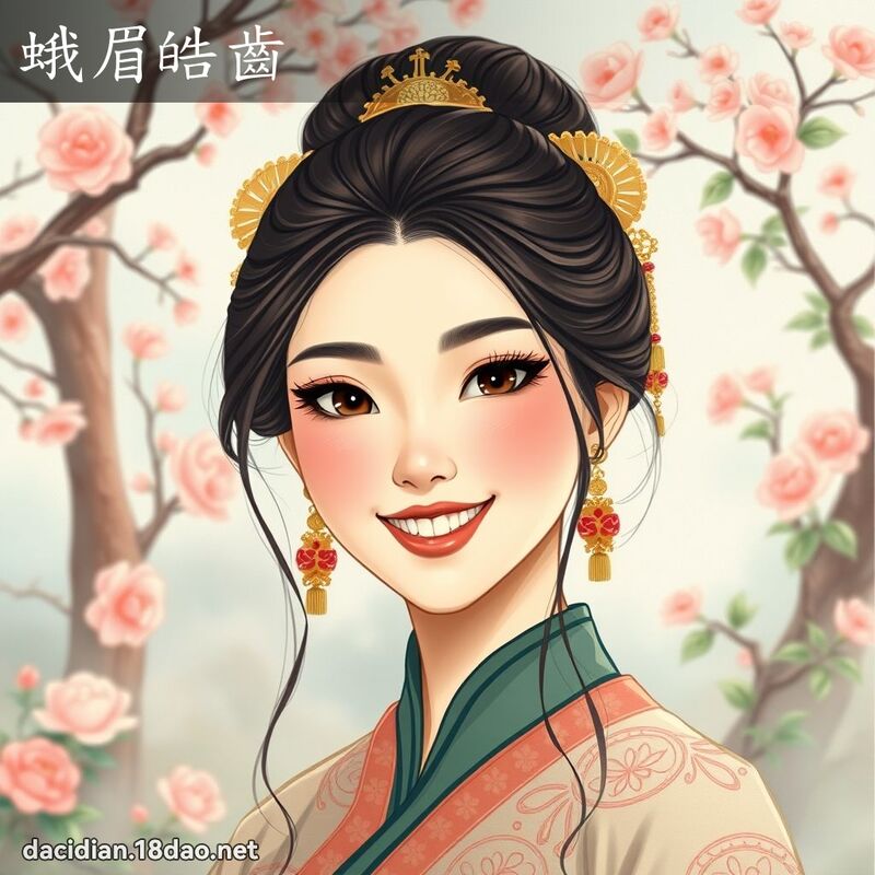 蛾眉皓齿 - 国语大辞典配图