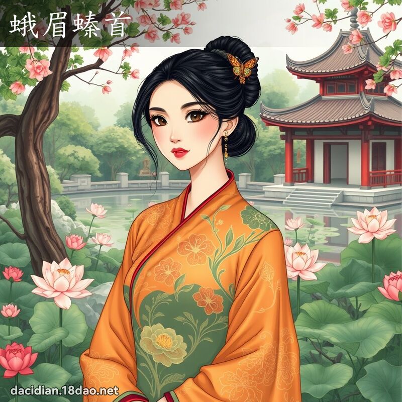 蛾眉螓首 - 国语大辞典配图