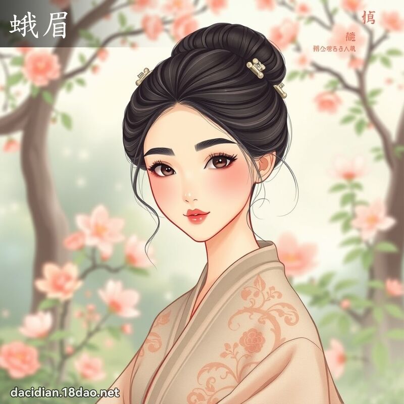 蛾眉 - 国语大辞典配图