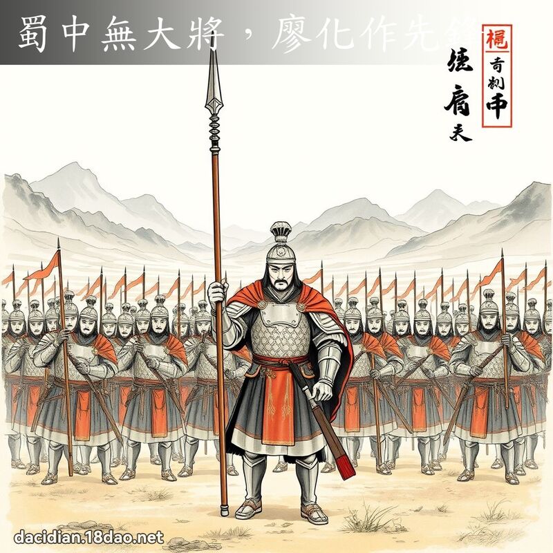 蜀中無大將，廖化作先鋒 - 國語大辭典配圖