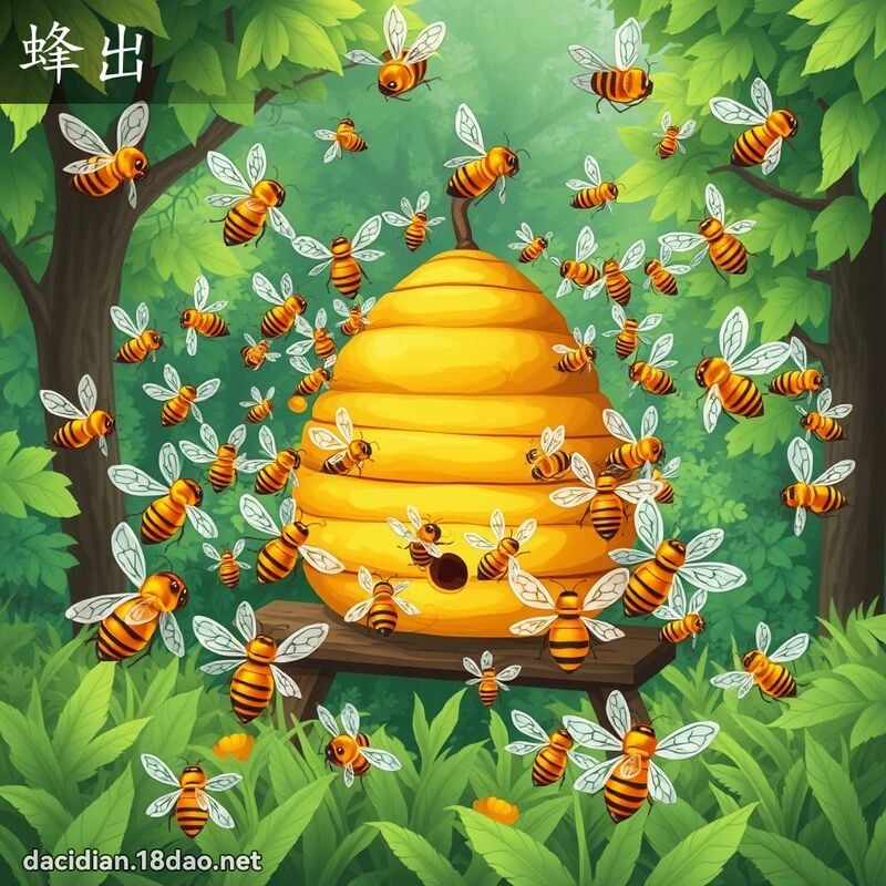 蜂出 - 國語大辭典配圖