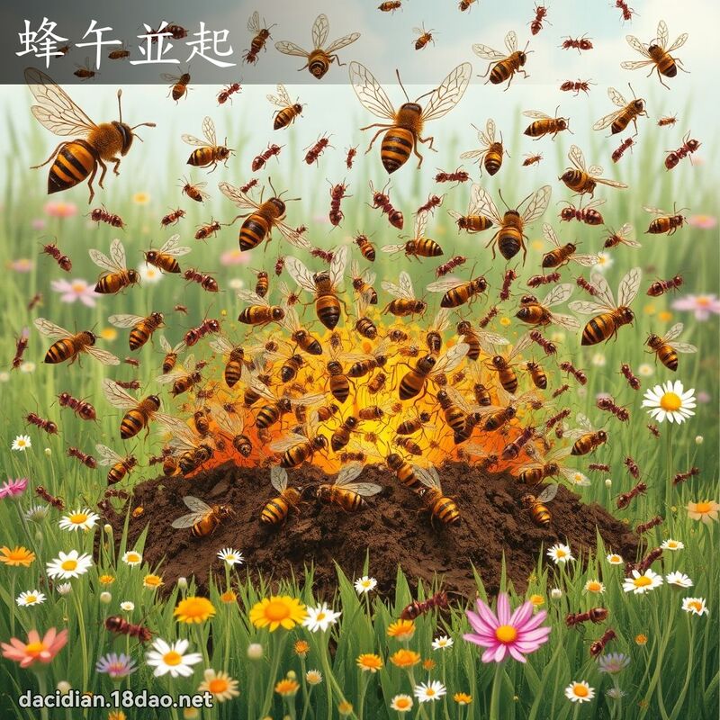 蜂午並起 - 国语大辞典配图
