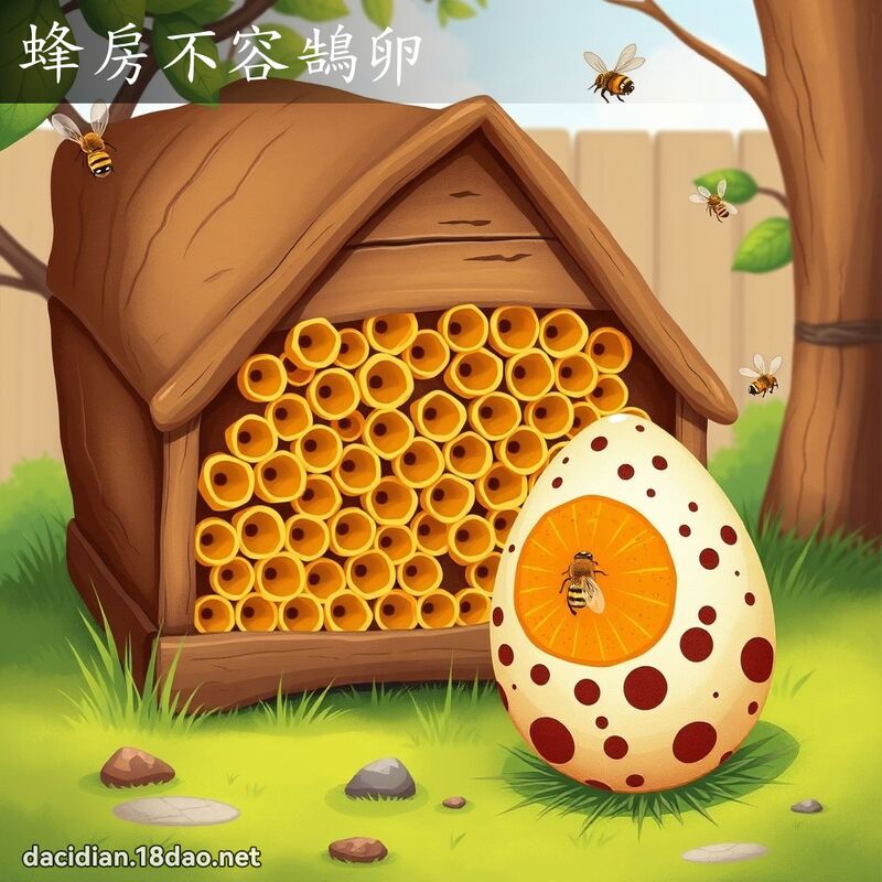 蜂房不容鵠卵 - 国语大辞典配图