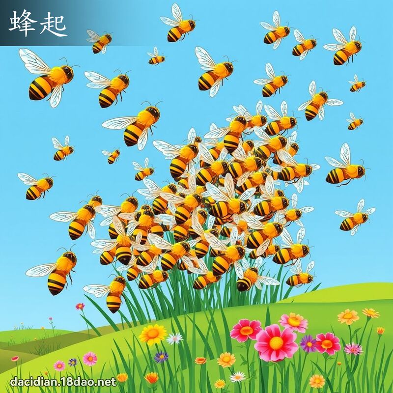 蜂起 - 國語大辭典配圖