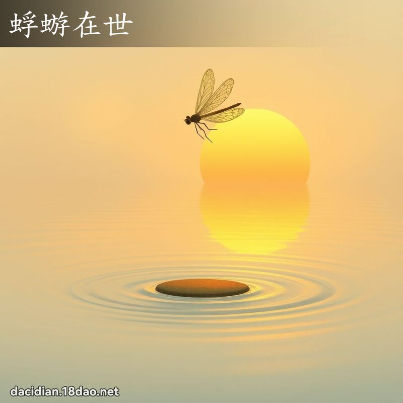 蜉蝣在世 - 国语大辞典配图
