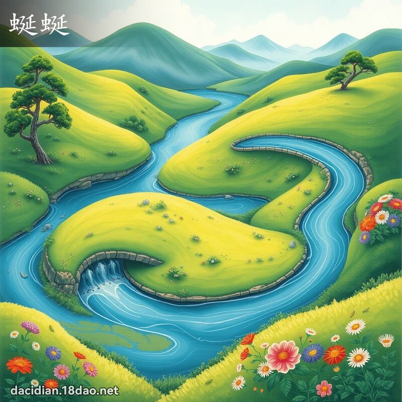 蜒蜒 - 国语大辞典配图