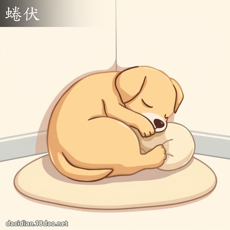 蜷伏 - 国语大辞典配图