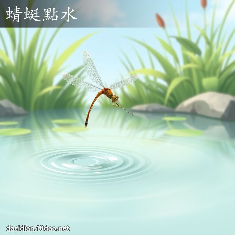 蜻蜓點水 - 國語大辭典配圖