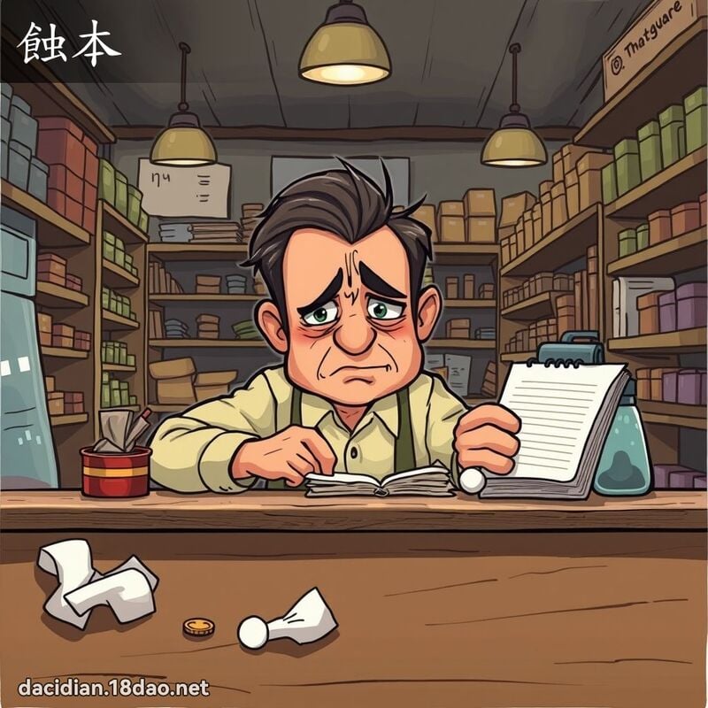 蚀本 - 国语大辞典配图
