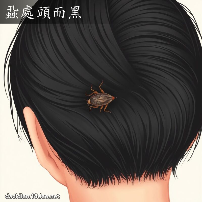 蝨處頭而黑 - 國語大辭典配圖