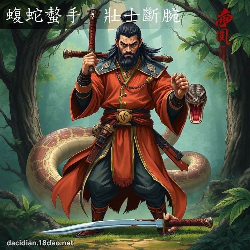 蝮蛇螫手，壮士断腕 - 国语大辞典配图