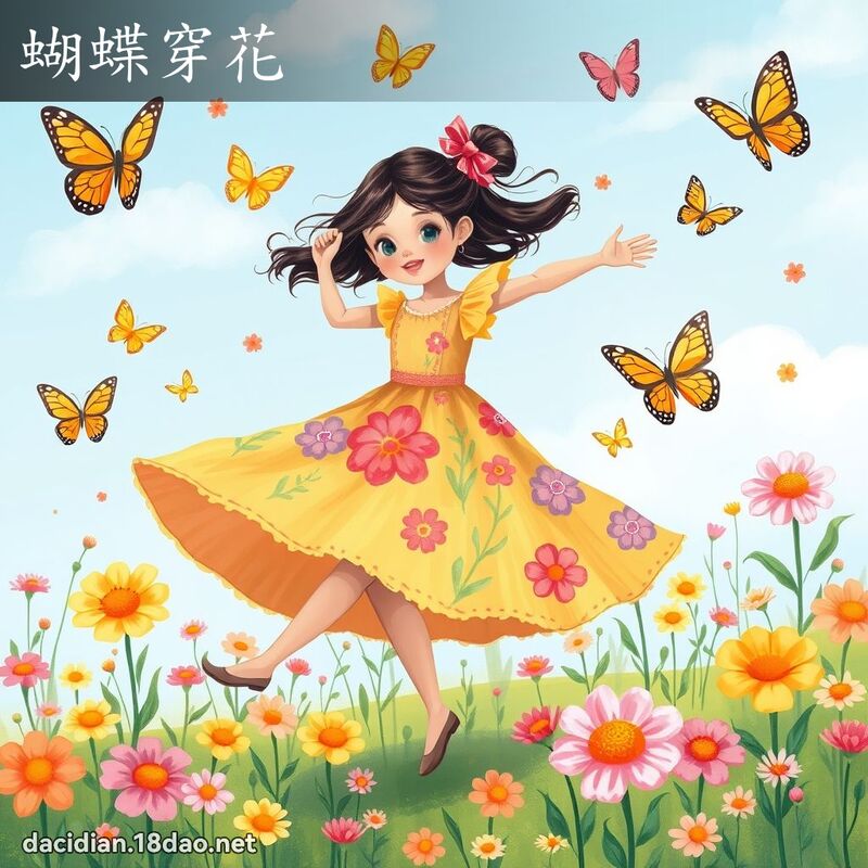 蝴蝶穿花 - 国语大辞典配图