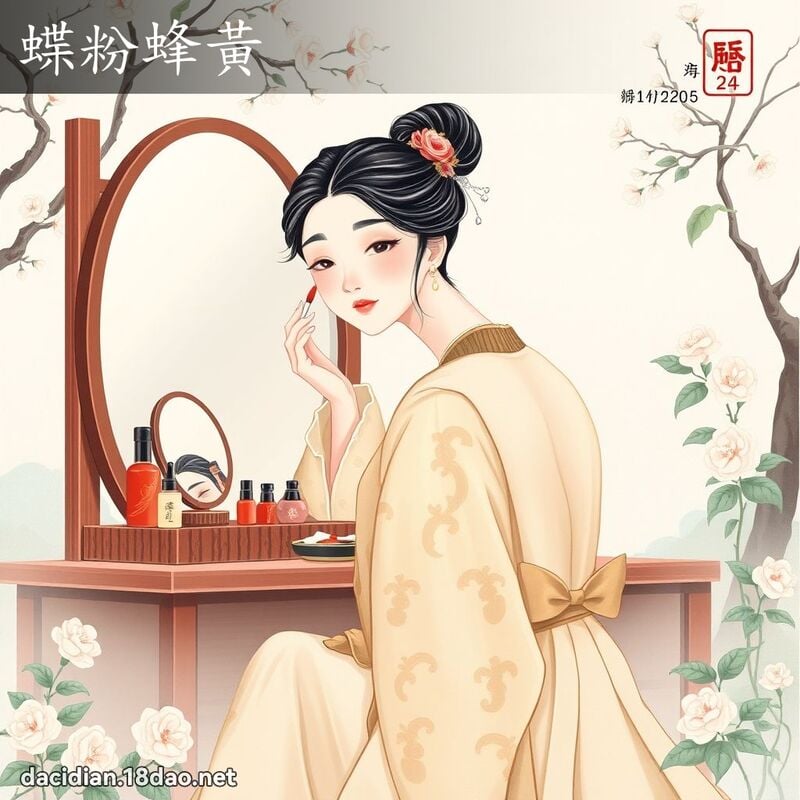 蝶粉蜂黃 - 國語大辭典配圖