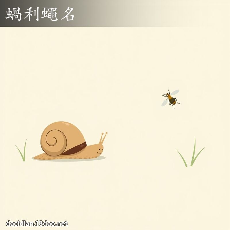 蝸利蠅名 - 國語大辭典配圖