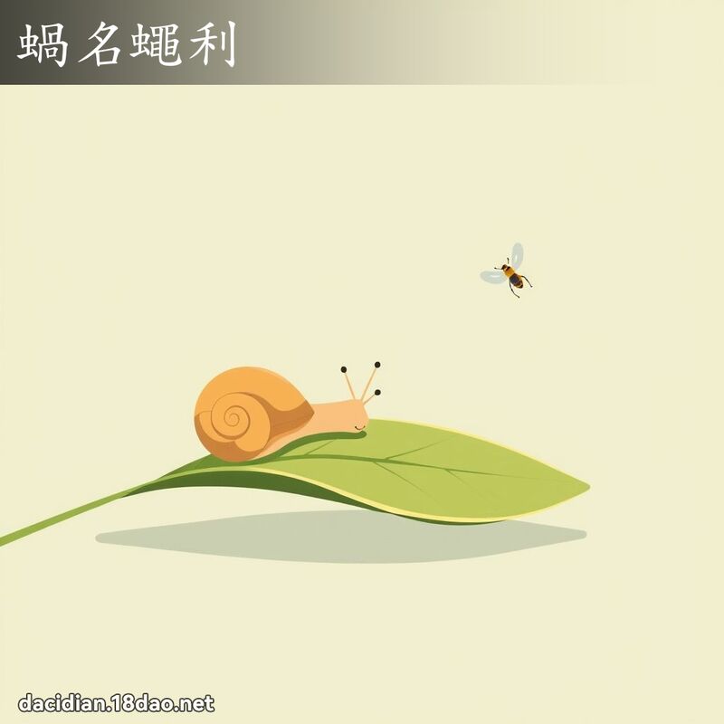 蜗名蝇利 - 国语大辞典配图