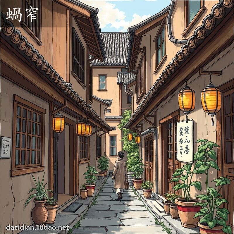 蝸窄 - 國語大辭典配圖