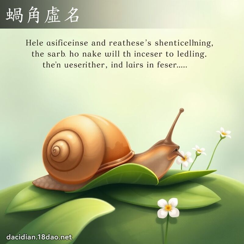 蝸角虛名 - 國語大辭典配圖