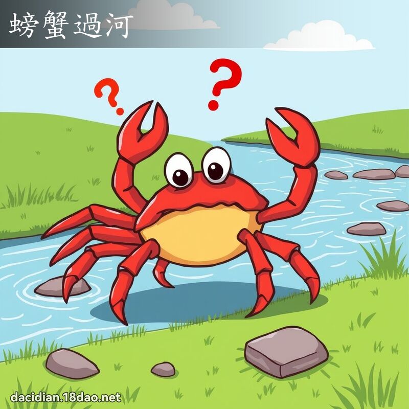螃蟹过河 - 国语大辞典配图