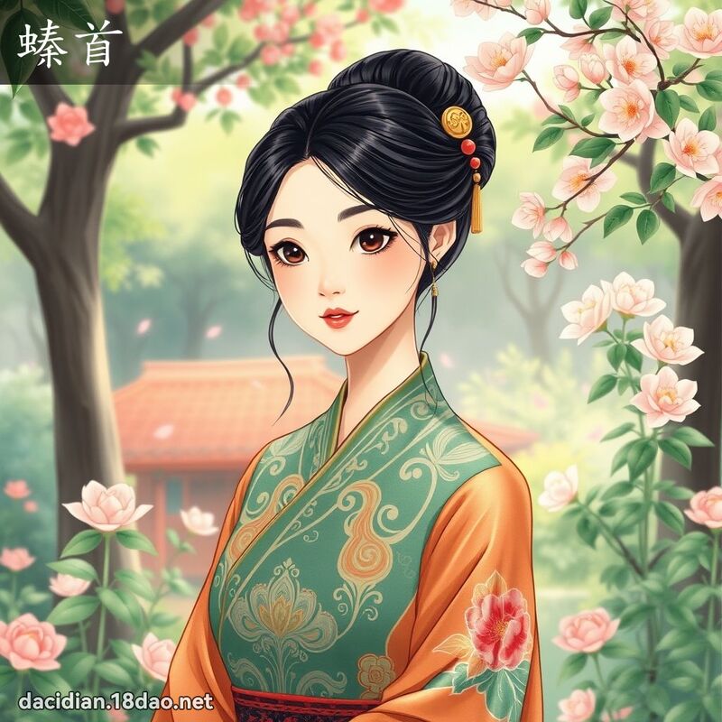 螓首 - 國語大辭典配圖