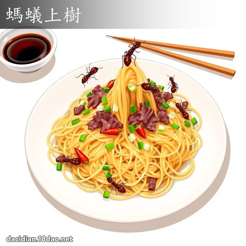 蚂蚁上树 - 国语大辞典配图