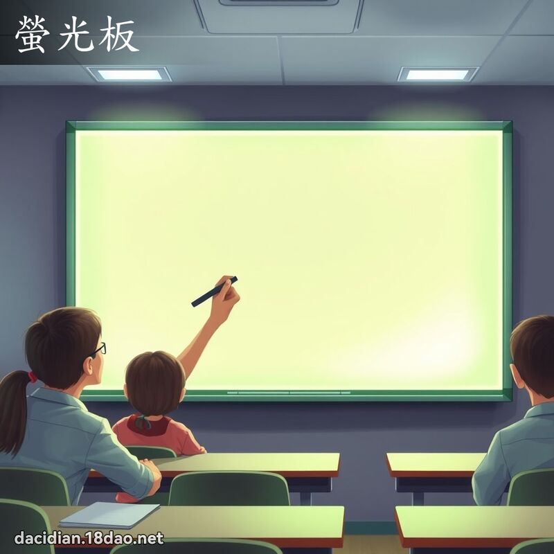 萤光板 - 国语大辞典配图
