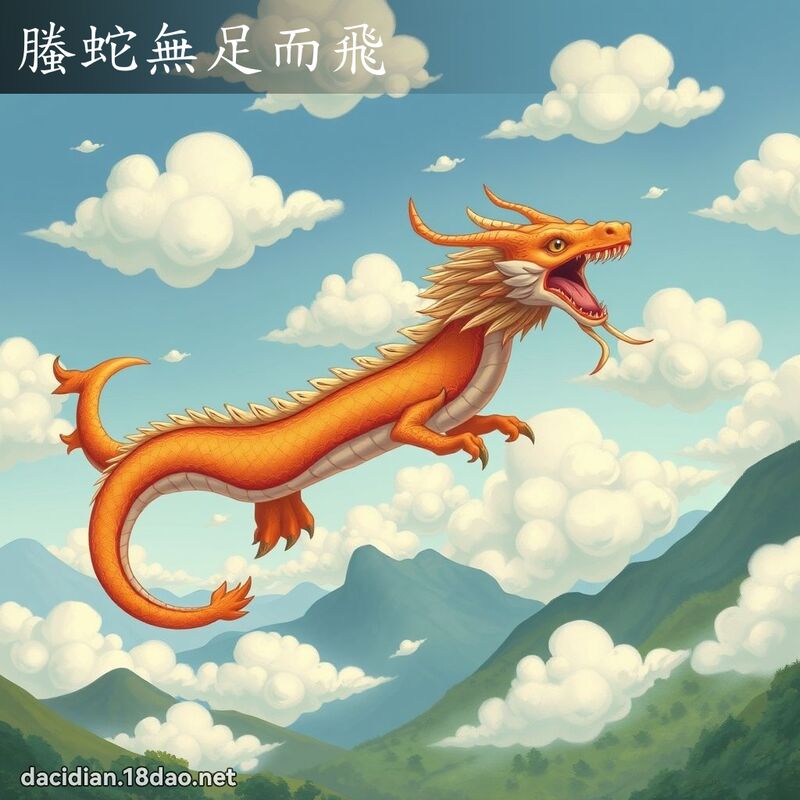 螣蛇无足而飞 - 国语大辞典配图