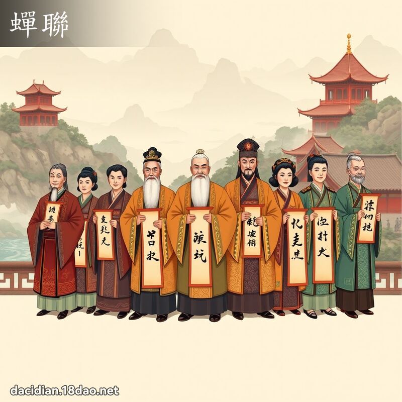 蟬聯 - 國語大辭典配圖