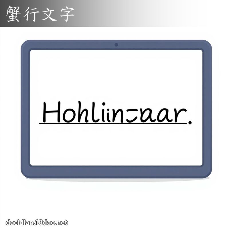 蟹行文字 - 國語大辭典配圖