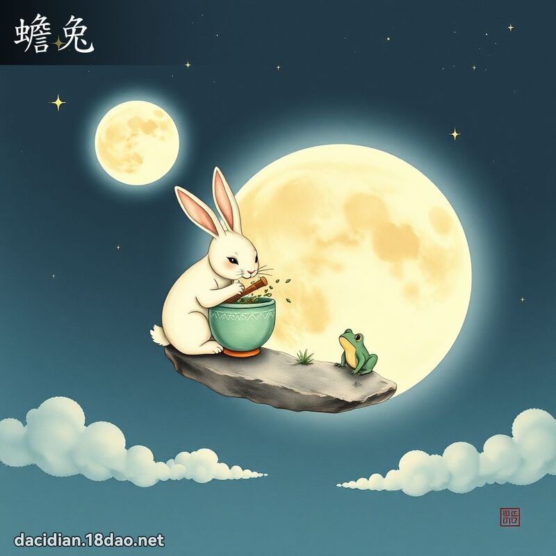 蟾兔 - 國語大辭典配圖