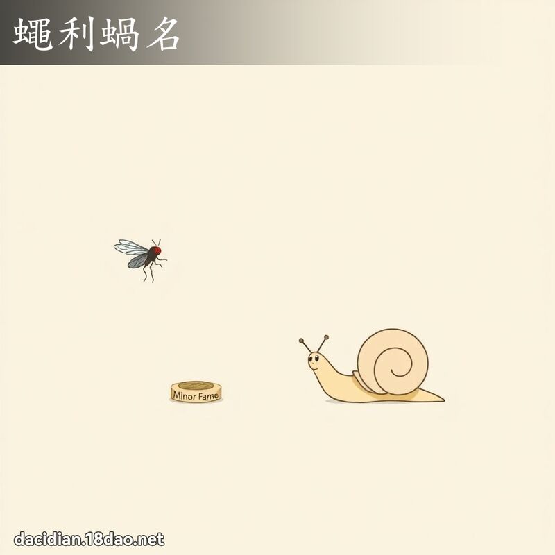 蠅利蝸名 - 國語大辭典配圖