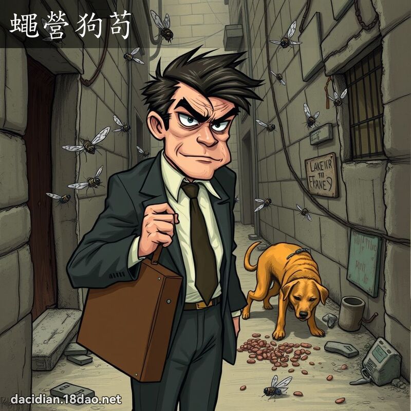 蠅營狗苟 - 國語大辭典配圖