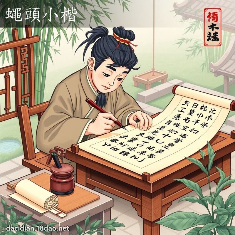 蠅頭小楷 - 國語大辭典配圖