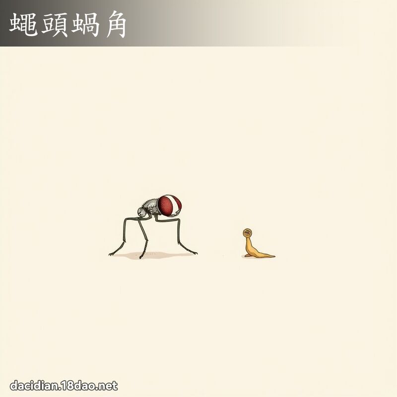 蝇头蜗角 - 国语大辞典配图