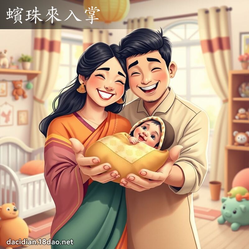 蠙珠來入掌 - 國語大辭典配圖