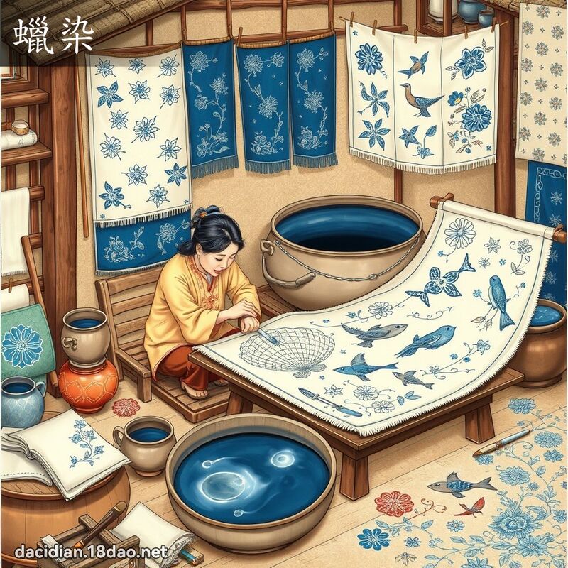 蜡染 - 国语大辞典配图