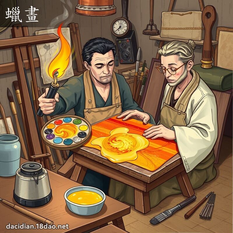 蜡画 - 国语大辞典配图