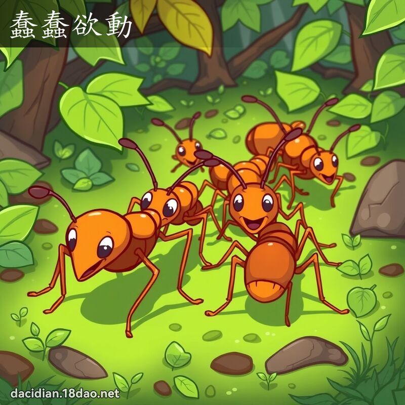 蠢蠢欲动 - 国语大辞典配图