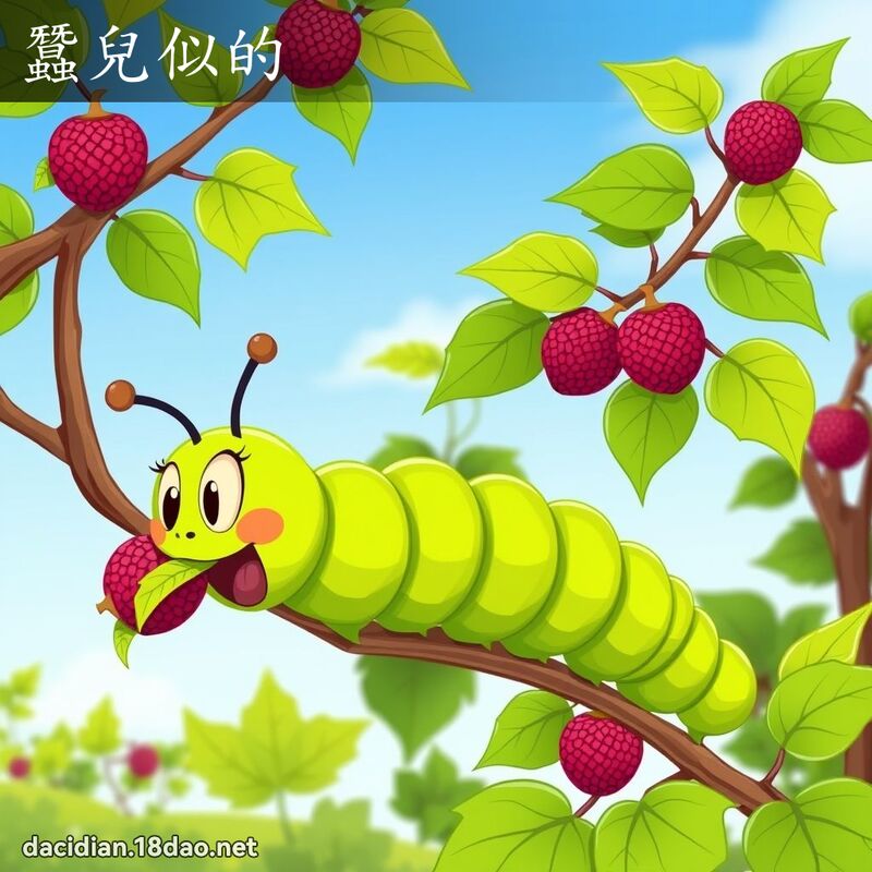 蠶兒似的 - 國語大辭典配圖