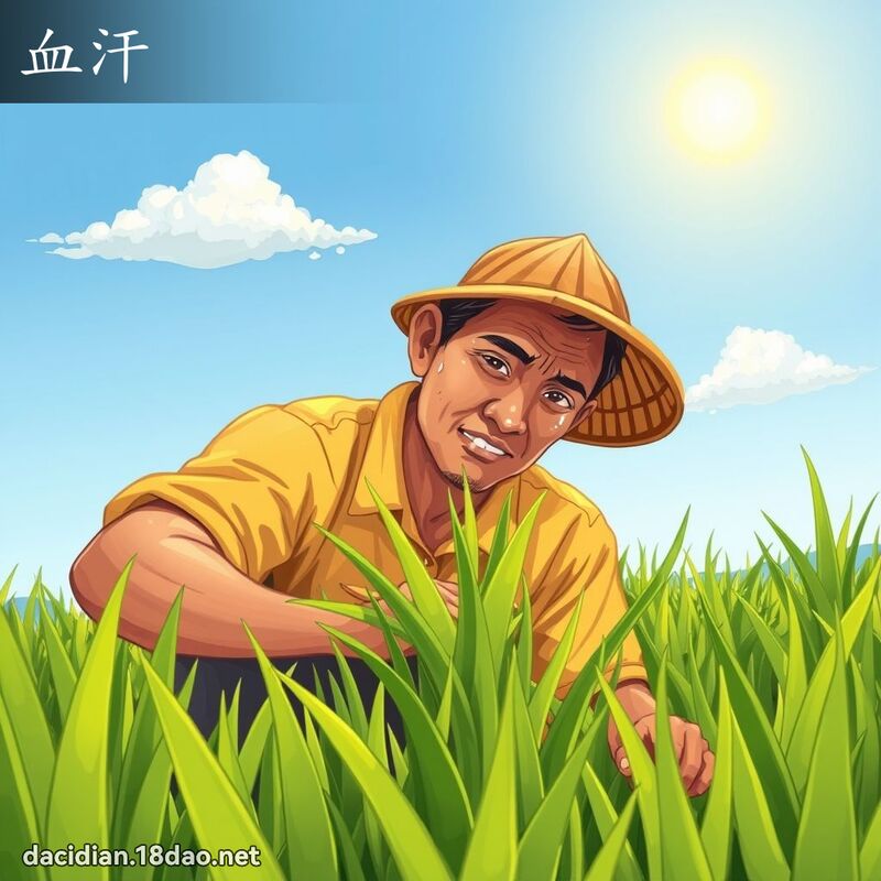 血汗 - 國語大辭典配圖