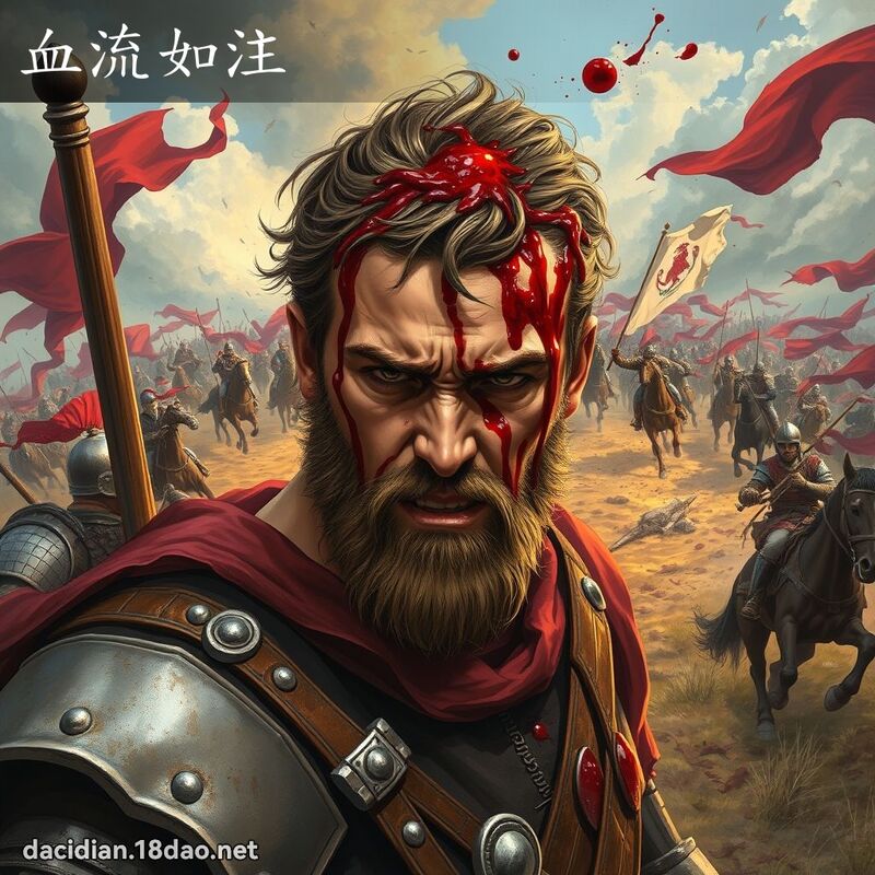 血流如注 - 国语大辞典配图