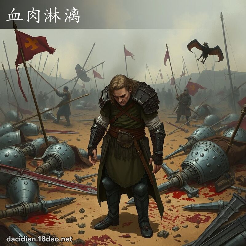 血肉淋漓 - 国语大辞典配图