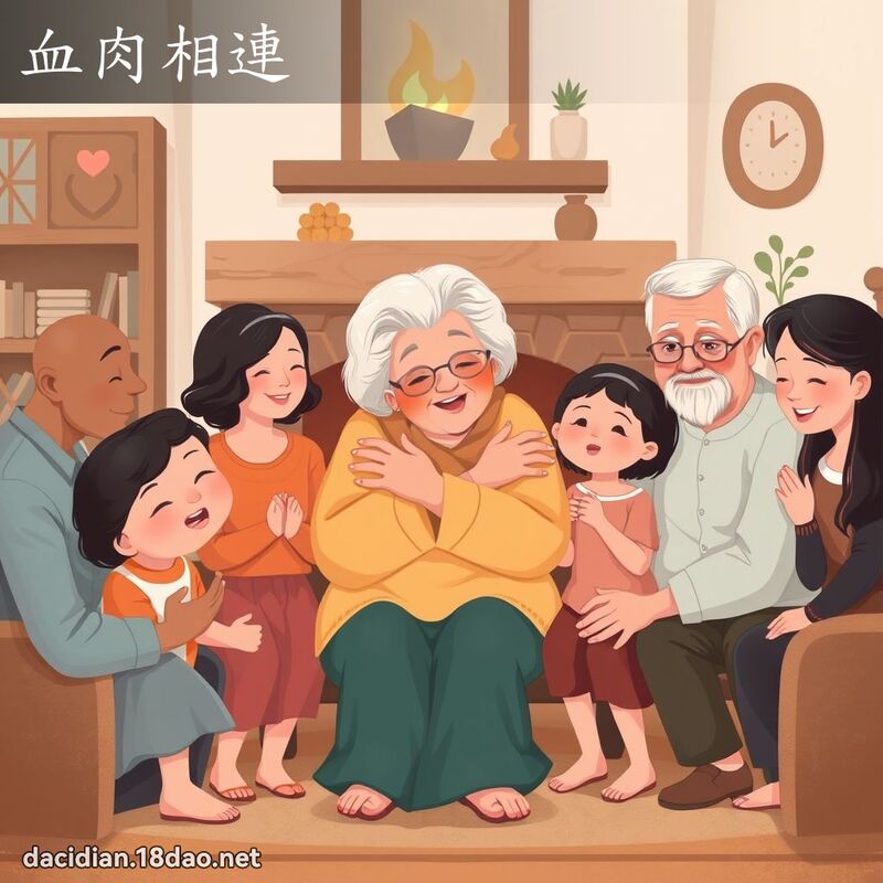 血肉相连 - 国语大辞典配图