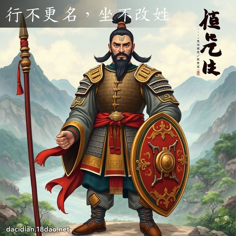 行不更名，坐不改姓 - 国语大辞典配图