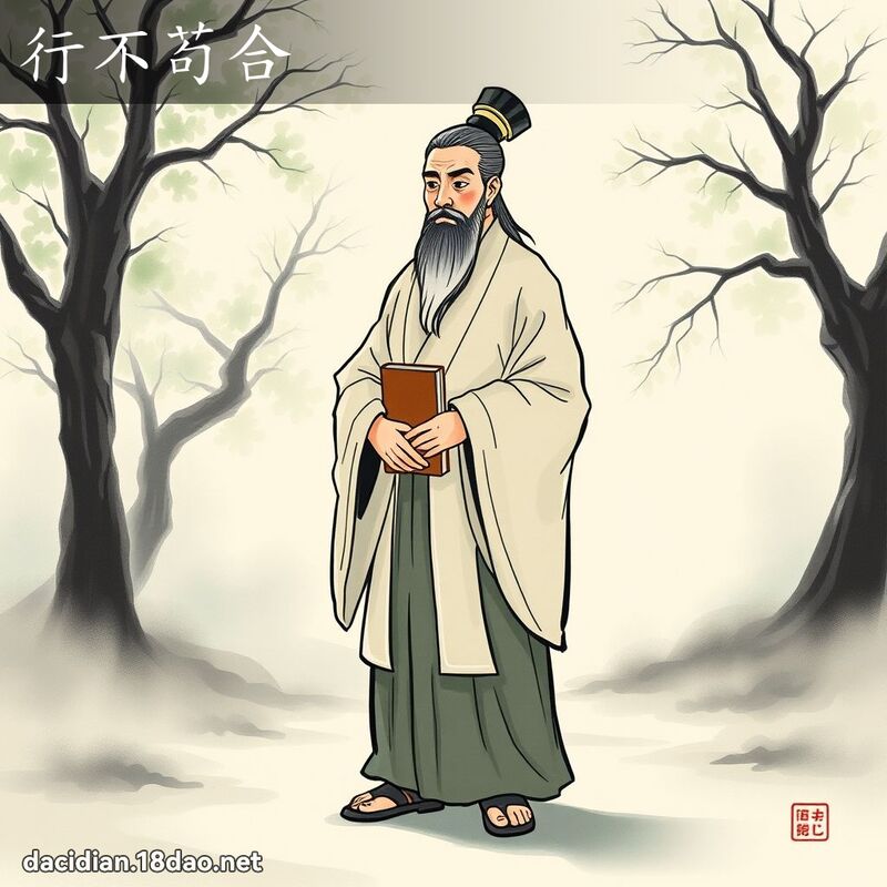 行不苟合 - 國語大辭典配圖