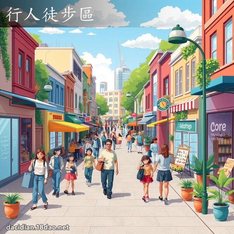行人徒步区 - 国语大辞典配图
