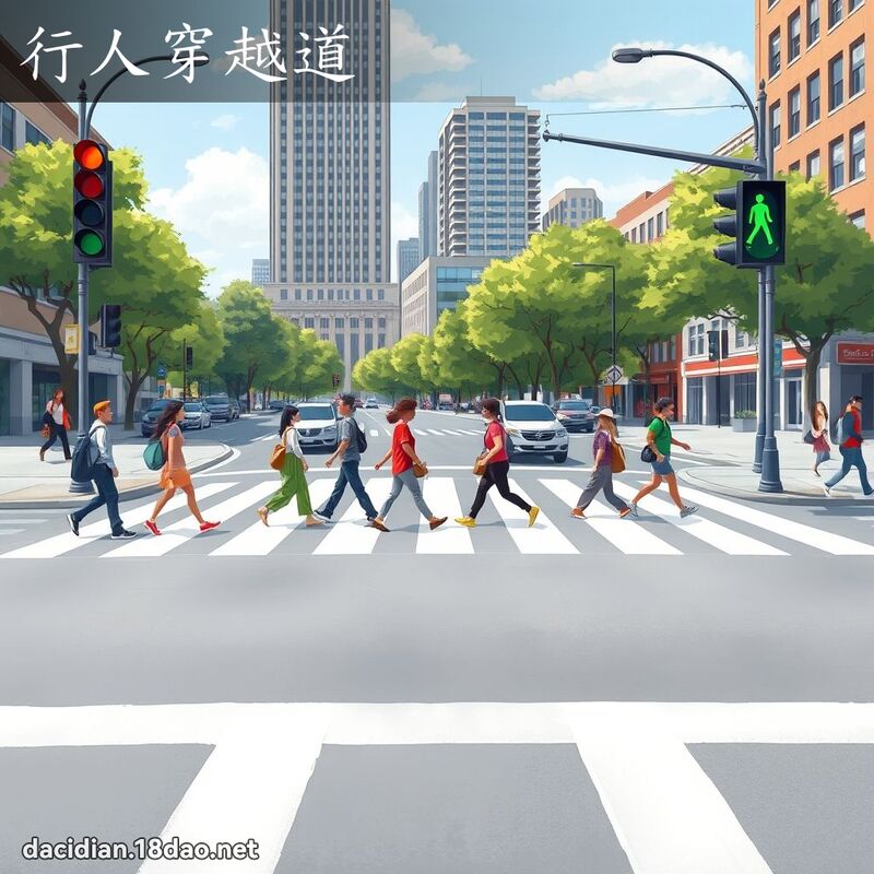 行人穿越道 - 国语大辞典配图