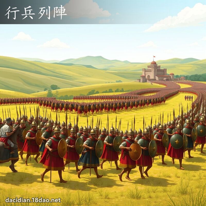 行兵列陣 - 國語大辭典配圖