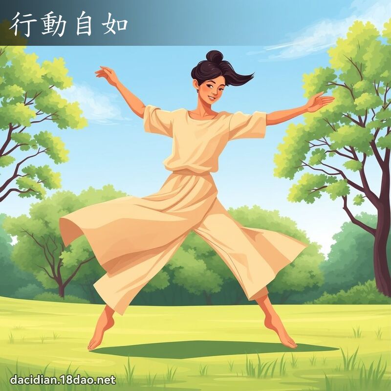 行動自如 - 國語大辭典配圖