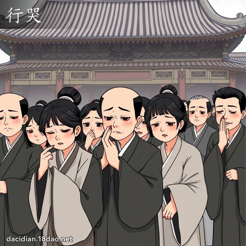 行哭 - 国语大辞典配图