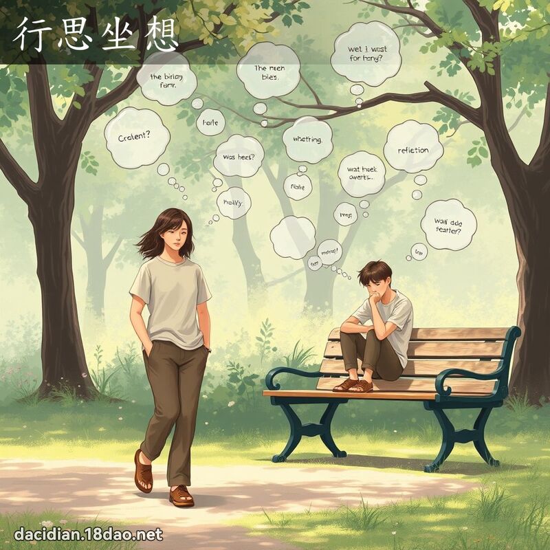 行思坐想 - 國語大辭典配圖